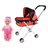 Maxbell Kids Pretend Role Play Toys Baby Doll & Stroller Cart Trolley Children Toy D