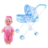 Maxbell Kids Pretend Role Play Toys Baby Doll & Stroller Cart Trolley Children Toy C