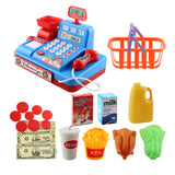 Maxbell Kids Supermarket Pretend Play Set Cash Register Shopping Toys Gift Blue