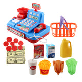 Maxbell Kids Supermarket Pretend Play Set Cash Register Shopping Toys Gift Blue