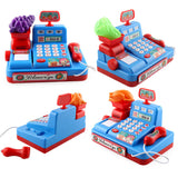 Maxbell Kids Supermarket Pretend Play Set Cash Register Shopping Toys Gift Blue