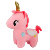 Maxbell Cute Rainbow Unicorn Plush Figurine Soft Toys for Kids Gifts Pink 25cm