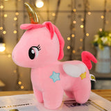 Maxbell Cute Rainbow Unicorn Plush Figurine Soft Toys for Kids Gifts Pink 25cm