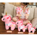 Maxbell Cute Rainbow Unicorn Plush Figurine Soft Toys for Kids Gifts Pink 25cm