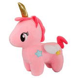 Maxbell Cute Rainbow Unicorn Plush Figurine Soft Toys for Kids Gifts Pink 25cm