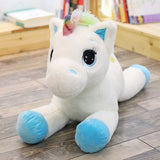 Maxbell Cute Rainbow Unicorn Plush Soft Toys for Kids Girl Birthday Gifts Blue