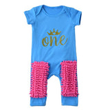 Maxbell Infant Kid Mop Crawl Romper Jumpsuit Short Sleeve Cotton Newborn Babies 73cm E