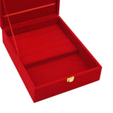 Maxbell Deluxe Red Velvet Jewelry Storage Box Beacelet Bangle Display Holder Case S