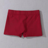 Maxbell Stretchy Women Fitness Shorts Gym Yoga Butt Lifting Boxers XL Red