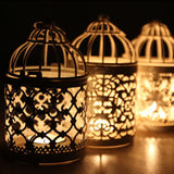 Maxbell European Style Electroplated Birdcage Shape Tea Light Candle Holder Style03