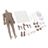 Maxbell 1/6 Super Flexible Male Seamless Body Skeleton Muscular Nude Black Skin