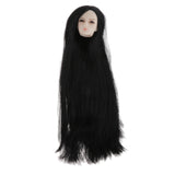 Maxbell 1/6 BJD Male Doll Make up Head with Long Hair DIY Body Parts Thin eyebrows