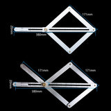 Maxbell Aluminum Alloy Corner Angle Finder Ceiling Artifact Square Protractor Tool A