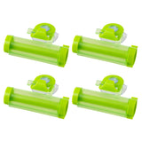 Maxbell 4pcs/set Mini Bathroom Toothpaste squeezer Easily install on the Wall Green