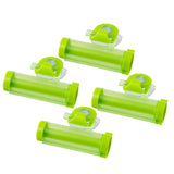 Maxbell 4pcs/set Mini Bathroom Toothpaste squeezer Easily install on the Wall Green