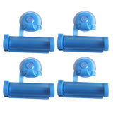 Maxbell 4pcs/set Mini Bathroom Toothpaste squeezer Easily install on the Wall Blue