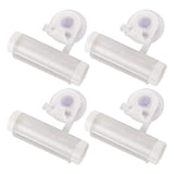 Maxbell 4pcs/set Mini Bathroom Toothpaste squeezer Easily install on the Wall White