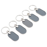 Maxbell Keyring Blank Metal Keychain Handbag Charm Round Oval Key Rings 8x2.6ＣＭ