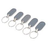 Maxbell Keyring Blank Metal Keychain Handbag Charm Round Oval Key Rings 8x2.6ＣＭ