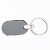 Maxbell Keyring Blank Metal Keychain Handbag Charm Round Oval Key Rings 8x2.6ＣＭ