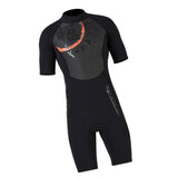 Maxbell Men 3mm Diving Wetsuit One-Piece Short Sleeve Wet Suit Jumpsuit Shorts M
