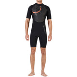 Maxbell Men 3mm Diving Wetsuit One-Piece Short Sleeve Wet Suit Jumpsuit Shorts M
