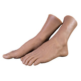 Maxbell 1 Pair Male Mannequin Foot for Sandal Shoes Socks Display Nail Art Practice