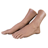 Maxbell 1 Pair Male Mannequin Foot for Sandal Shoes Socks Display Nail Art Practice