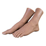 Maxbell 1 Pair Male Mannequin Foot for Sandal Shoes Socks Display Nail Art Practice