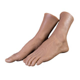 Maxbell 1 Pair Male Mannequin Foot for Sandal Shoes Socks Display Nail Art Practice