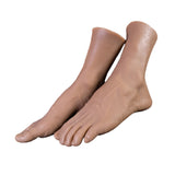 Maxbell 1 Pair Male Mannequin Foot for Sandal Shoes Socks Display Nail Art Practice