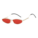 Maxbell Ladies Curved Sunglasses Classic Outdoor Small Frames Eyewear Gold Red