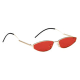 Maxbell Ladies Curved Sunglasses Classic Outdoor Small Frames Eyewear Gold Red