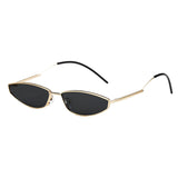 Maxbell Ladies Curved Sunglasses Classic Outdoor Small Frames Eyewear Gold Black