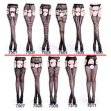 Maxbell Womens Suspender Pantyhose Thigh High Stockings Floral Sheer Garter Belt 01