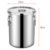 Maxbell Stainless Steel Airtight Cereal Container Kitchen Grain Storage Canister 9L