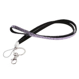 Maxbell Lanyard ID Badge Card Holder Strap Sparkling Phone Neck Straps Light Purple