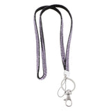 Maxbell Lanyard ID Badge Card Holder Strap Sparkling Phone Neck Straps Light Purple