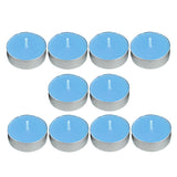 Maxbell 10pcs Smokeless Round Tealight Candles for Birthday Party 3.5x1cm Blue