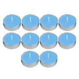 Maxbell 10pcs Smokeless Round Tealight Candles for Birthday Party 3.5x1cm Blue