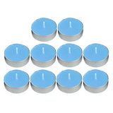 Maxbell 10pcs Smokeless Round Tealight Candles for Birthday Party 3.5x1cm Blue