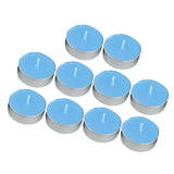 Maxbell 10pcs Smokeless Round Tealight Candles for Birthday Party 3.5x1cm Blue