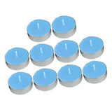 Maxbell 10pcs Smokeless Round Tealight Candles for Birthday Party 3.5x1cm Blue