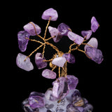 Maxbell Delicate Crystal Jewelry Tree Style Office Home Decoration D Purple