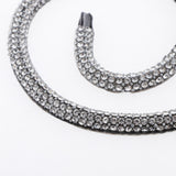 Maxbell Hot Fix Crystals Rhinestone Ribbon Trim 40cm DIY Bracelet White