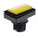 Maxbell Rectangle Arcade Machine Game Button with Led Illuminated Push Button-Yellow