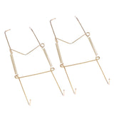 Maxbell 2x Invisible Wall Hanging Plate Hook Hangers Dish Display Holder Linear 10"
