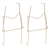 Maxbell 2x Invisible Wall Hanging Plate Hook Hangers Dish Display Holder Linear 10"