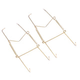Maxbell 2x Invisible Wall Hanging Plate Hook Hangers Dish Display Holder Linear 10"