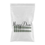 Maxbell 24Pcs Women DIY Matte Ballerina Full Cover Long False Fake Nails Art Tips Dark Green